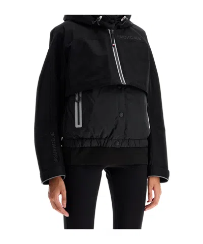 Moncler Hooded Casual Jacket In Black