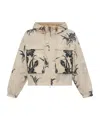 Moncler Sauvan Hooded Jacket In Nude