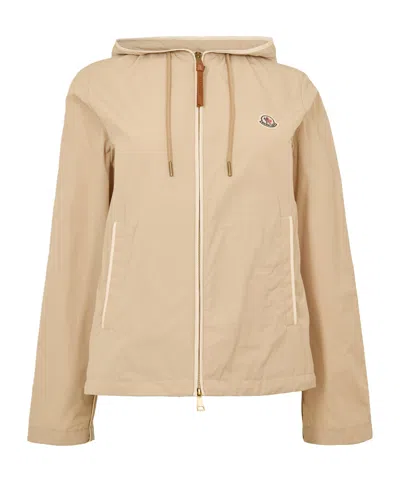 Moncler Sarracenia Hooded Jacket In Neutral