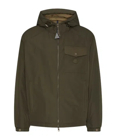 Moncler Hooded Casual Jacket In Olive