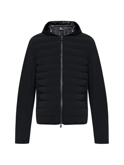 Moncler Hooded Coat In Black