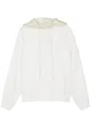 Moncler Hooded Corduroy Sweatshirt In Off White