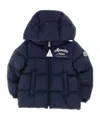 Moncler Hooded Cotton Suit In Blue