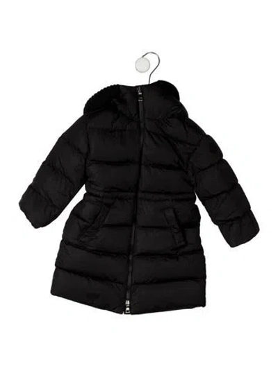 Pre-owned Moncler Babies' Hooded Down Coat In Black