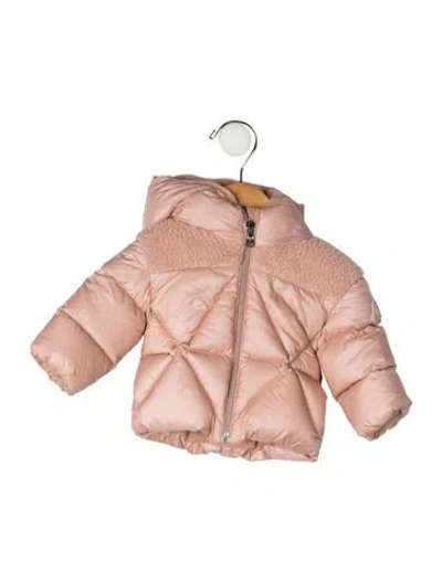 Pre-owned Moncler Babies' Hooded Down Coat In Pink