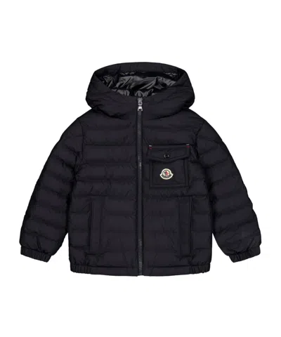 Moncler Kids' Hooded Down Jacket In Black
