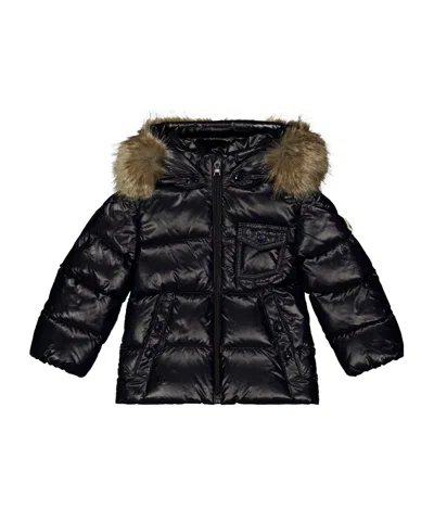 Moncler Hooded Down Jacket In Black