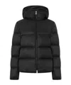 Moncler Hooded Down Jacket In Black