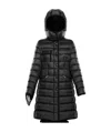 Moncler Womens Black Flammette Brand-patch Slim-fit Shell-down Jacket In Black