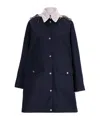 Moncler Hooded Down Jacket In Blue