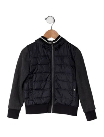 Pre-owned Moncler Babies' Hooded Down Jacket In Blue