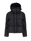 Moncler Hooded Down Jacket "castelnou" In Black