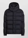 Moncler Blue Maya 70 Down Jacket With Hood In Black