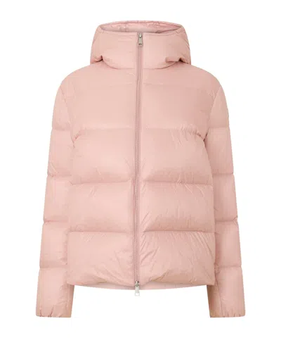Moncler Hooded Down Jacket In Pink