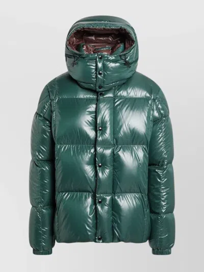 MONCLER HOODED DOWN JACKET SHINY FINISH