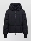 Moncler Hooded Down Ski Jacket Drawstring In Black