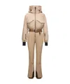 Moncler Hooded Down Ski Suit In Neutral