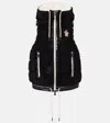 Moncler Padded Gilet With A Wool-effect Texture In Black