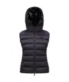 Moncler Doudoune Sans Manches À Capuche Aliterse In Black