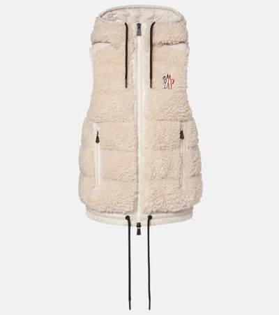 Moncler Hooded Down Vest In White