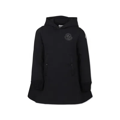 Moncler Hooded Dress In Black