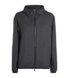 Moncler Polyester Windbreaker Fegeo With Hood And Elasticated Cuffs In Black