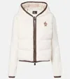 Moncler Hooded Fleece Down Jacket In White