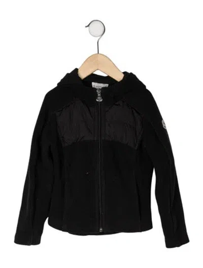 Pre-owned Moncler Babies' Hooded Fleece Jacket In Black