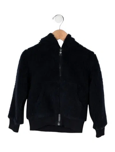 Pre-owned Moncler Babies' Hooded Fleece Jacket In Blue
