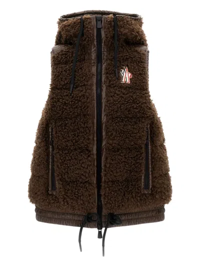 MONCLER HOODED FLEECE VEST