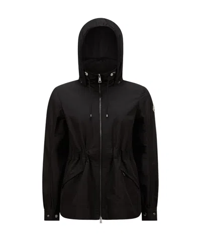 Moncler Hooded Jacket In Black