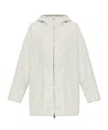 Moncler Saverne Short Parka Jacket In Nude