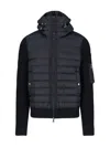 Moncler Mens Black Hybrid Padded Knitted Cardigan Xxl In Black  