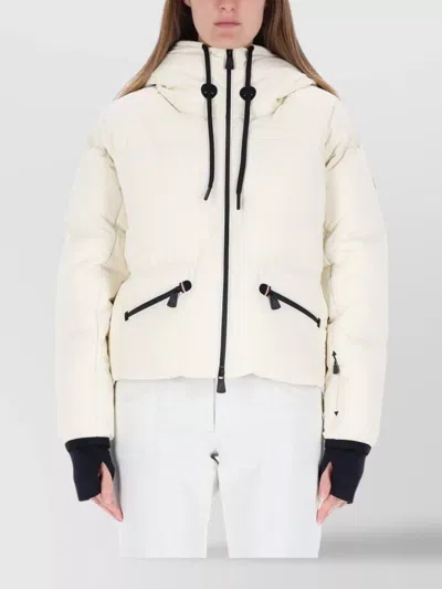 Moncler Hooded Jacket With Long Sleeves And Pockets In White