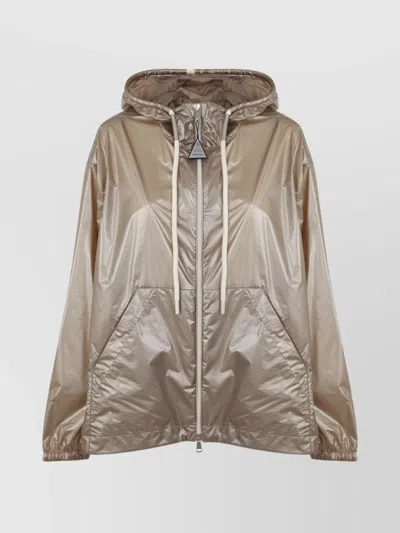 MONCLER HOODED JACKET WITH SIDE POCKETS AND CUFFS
