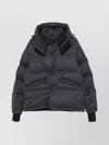 Moncler Padded Jacket With High Collar And Zippered Pockets