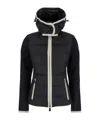 Moncler Grenoble Women Padded Sweatshirt With Hood And Zip In Black