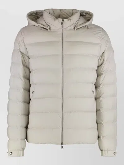 Moncler Hooded Lightweight Puffer Jacket Arneb In Metallic