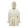 Moncler Hooded Logo-patch Rain Jacket In White