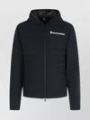 Moncler Hooded Long Sleeve Jacket With Side Pockets In Black