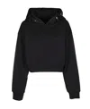 Moncler Hooded Long-sleeved Hoodie In Black