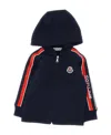 Moncler Hooded Long-sleeved Hoodie In Blue