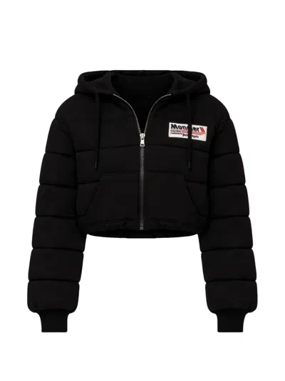 Moncler Hooded Padded Jacket In Black