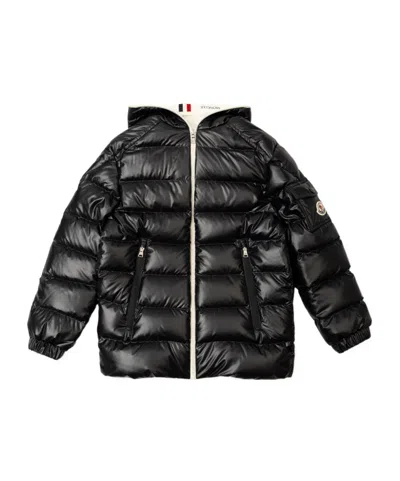 Moncler Hooded Padded Jacket In Blue