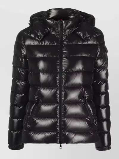 Moncler Hooded Padded Jacket Casual Style In Black