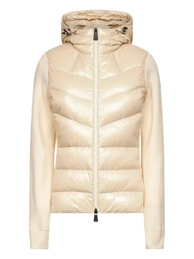 Moncler Hooded Padded Jacket In Neutral