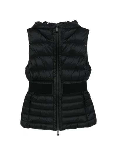 Moncler Hooded Panelled Jacket In Black