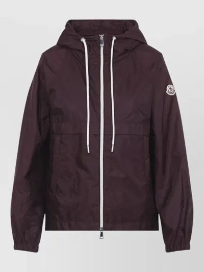 Moncler Hooded Parka Coat In Purple