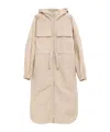 Moncler Hooded Parka In Nude