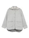 Moncler Hooded Patch-pocket Jacket In Gray